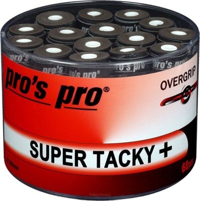 Owijki wierzchnie Pro's Pro Super Tacky Plus 60 sztuk czarne