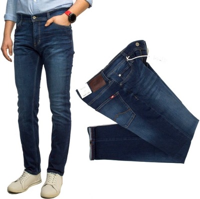 Mustang Vegas Blue 883 spodnie jeans Slim W36 L30