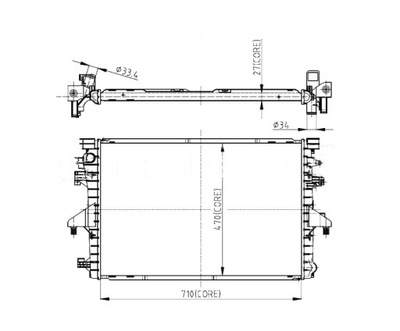 RADUADOR VW TRANSPORTER T5 04- 7E0121253A  