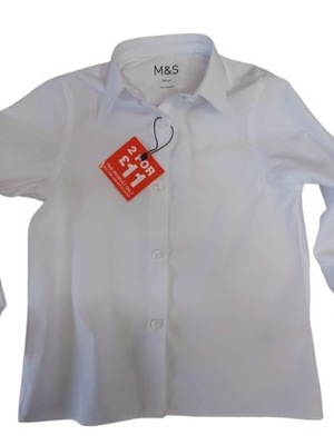 M&s biała Koszula elegancka na chłopca dlugi rękaw 116 cm
