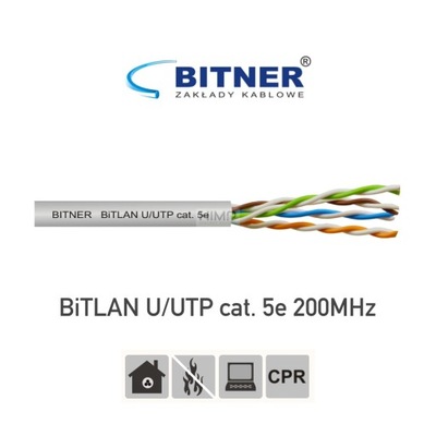 KABEL SIECIOWY UTP cat. 5e 200MHz skrętka BITNER