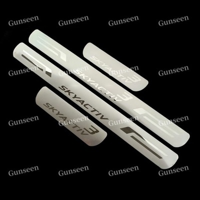 FOR MAZDA 3 CAR ACCESSORIES DOOR SILL TRIM PROTECTOR PEDAL SCUFF PLA~56261