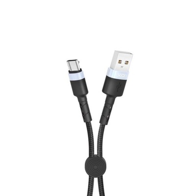 XO kabel USB - microUSB 0,25 m 2,1A czarny NB117