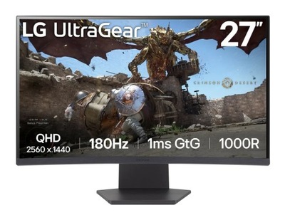 Monitor 27" LG Curved UltraGear 27GS60QC-B