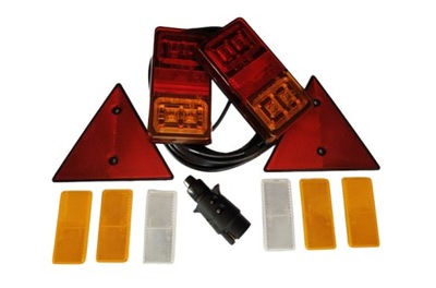 ZESTAW LAMP SWIATŁO LED PRZYCZEP TYLNE ODBLASK