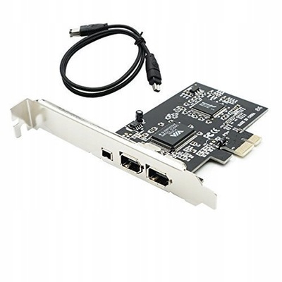 Karta video VT6307 3-portowa karta PCI Express Firewire 400 ASM1083