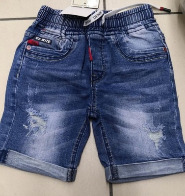 Spodenki krótkie jeans bermudy KW-01513B 146-152