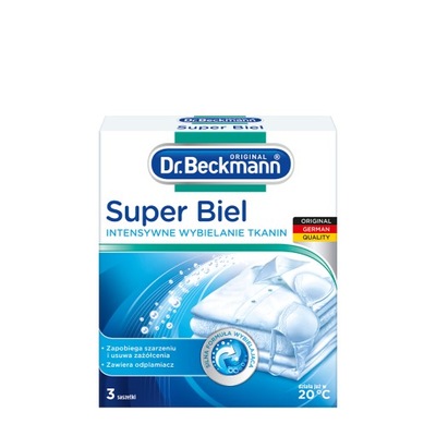 Dr. Beckmann Super Biel 3 x 40 g wybielanie tkanin