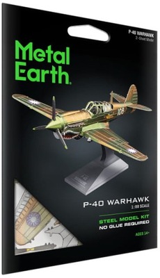 Model samolotu Metal Earth P-40 Warhawk 1:80 metalowy
