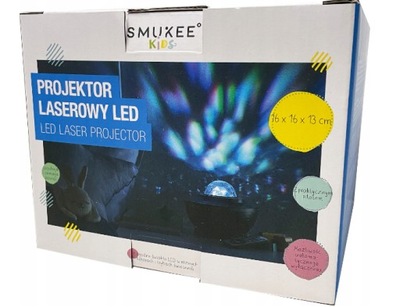 PROEJEKTOR LASEROWY LED SMUKEE KIDS z pilotem