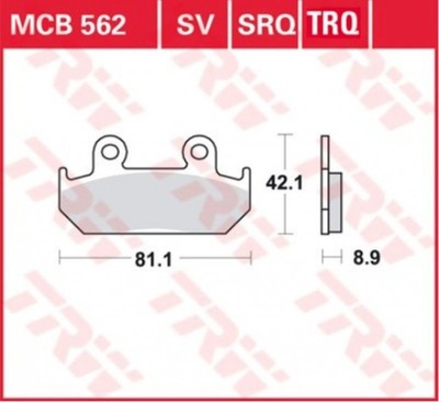 TRW ZAPATAS DE FRENADO HONDA CMX 450 86-89, CBR 600 87-94  