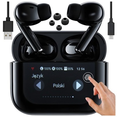 SŁUCHAWKI BEZPRZEWODOWE DOUSZNE Z MIKROFONEM DOKANAŁOWE BLUETOOTH ANC TWS