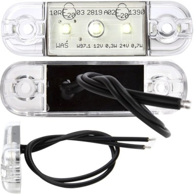 Лампа габаритна передня білий pozycjna led евакуатор фото №1
