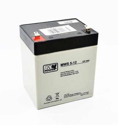Akumulator żelowy bezobsługowy MWS 12V 5Ah