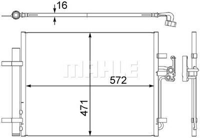 РАДИАТОР КОНДИЦИОНЕРА - КОНДЕНСАТОР, BEHR MAHLE AC 441 000S