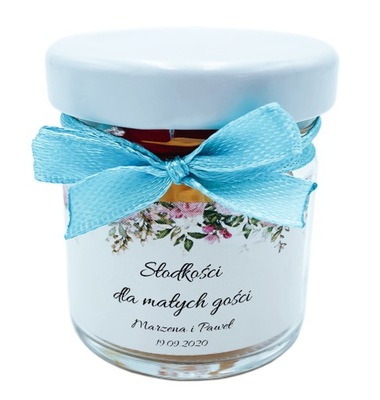 SŁODKIE PODZIĘKOWANIE dla DZIECI MŁODSZYCH GOŚCI ŻELKI SŁOICZEK SŁODKOŚCI