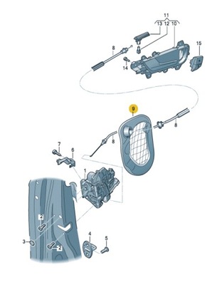 AUDI A4 B8 ЗАГЛУШКА ДВЕРЬ ПРАВОЕ ПЕРЕД 8K0837916B