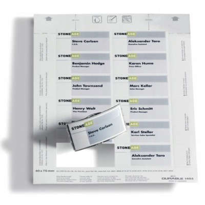 WKŁADY DO IDENTYFIKATORÓW DURABLE BADGEMAKER 40x75