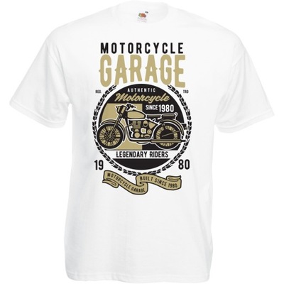 Koszulka motocykl motor motocyklista kask XL biała