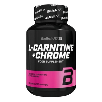 BIOTECH L-CARNITINE+ CHROME FOR HER SPALACZ TŁUSZCZU DLA KOBIET 60k