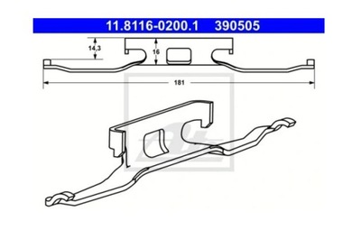 ATE КОМПЛЕКТ INST. КОЛОДОК ГАЛЬМА VW P. LT 28-35/28