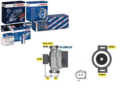 D1F511 BOSCH ГЕНЕРАТОР (14V, 120A) ПОДХОДИТ DO: MERCEDES SPRINTER 3,5-T (B90