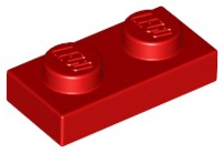 2x [New] LEGO 3023 Red Plate 1 x 2