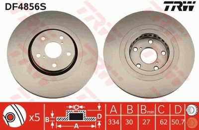 DISCO DE FRENADO DERECHA PARTE DELANTERA TOYOTA LEXUS GS/RC 2,0-4,7 05-  