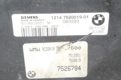 Бортовий комп'ютер двигуна mini cooper r50, r53 7520019 1.6l бензиновий 66kw 2006 фото №1