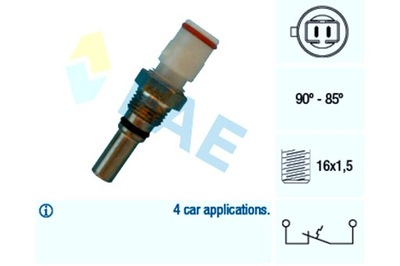 FAE TERMOWYŁĄCZNIK ВЕНТИЛЯТОРА РАДИАТОРА LEXUS LS TOYOTA CELICA 2.0