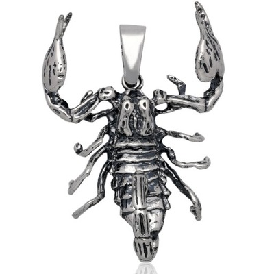 Wisiorek srebrny oksydowany skorpion 925