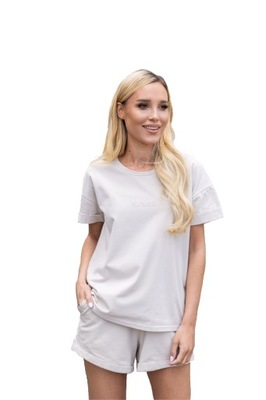 Beżowy t-shirt Bopoco 40 L