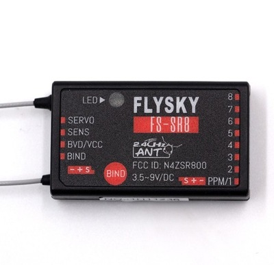 FlySky Odbiornik FS-SR8 8CH 2.4GHz