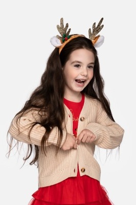 Sweter dla dziewczynki beżowy roz.140 Coccodrillo
