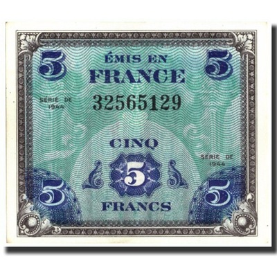 Francja, 5 Francs, Flag/France, 1944, 1944, UNC(63