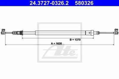 ATE 24.3727-0326.2 CIĘGŁO, ТОРМОЗ СТОЯНОЧНИЙ