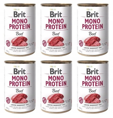 Brit Mono Protein Beef Wołowina 6 x 400g