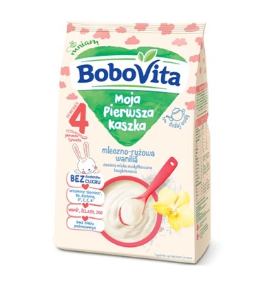 Bobovita Moja Pierwsza Kaszka mleczno-ryżowa wanilia, 230g