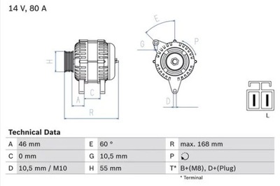 ГЕНЕРАТОР REG. 0986084210/BOS