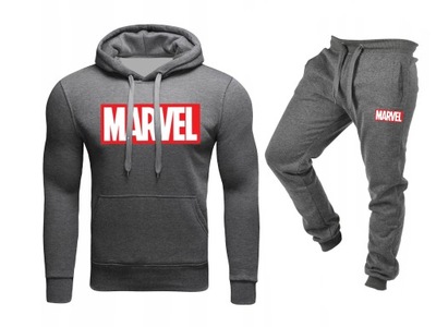 KOMPLET DRESOWY DRES MĘSKI MARVEL SZARY XXL