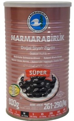 Oliwki czarne z pestką Marmarabirlik 800 g SUPER