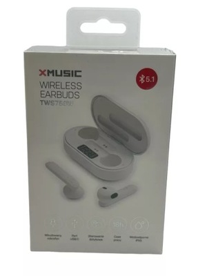 SŁUCHAWKI BEZPRZEWODOWE XMUSIC TWS750W KOMPLET