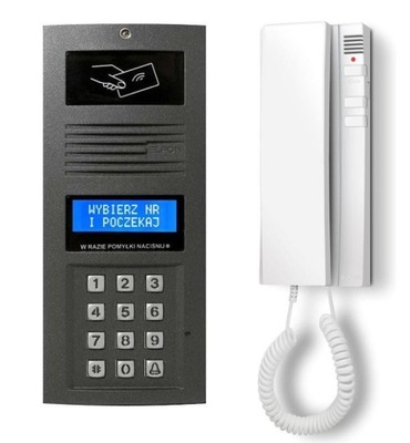 DOMOFON CYFROWY 3-RODZINNY Elfon Optima BRELOK KOD