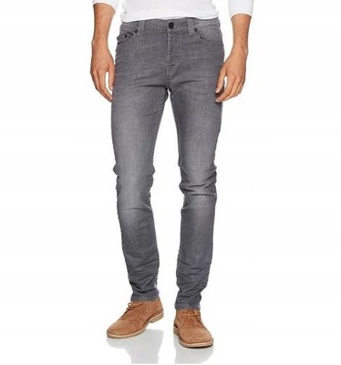 Only Sons Klasyczne Szare Męskie Jeans Slim 38/34