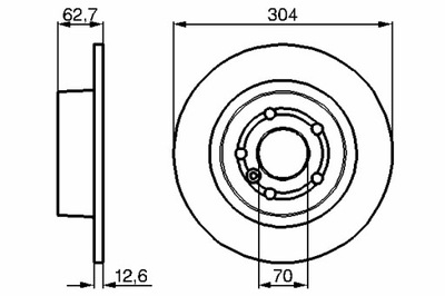 BOSCH DISCOS DE FRENADO 2SZT. PARTE TRASERA LAND ROVER DISCOVERY II RANGE ROVER  