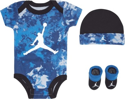 JORDAN Nike Baby Tie-Dye - buciki czapeczka śpiochy dla niemowlaka - 6-12M