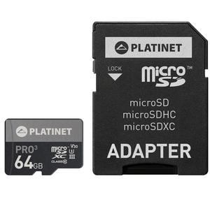 Karta pamięci Platinet microSDXC Class 10 64GB + adapter