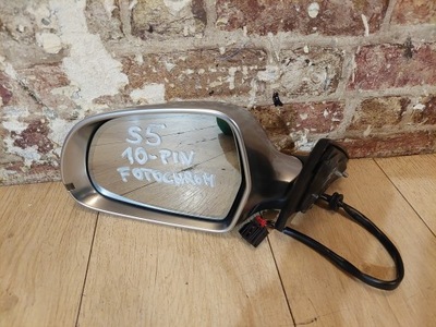 Дзеркало ліва 10 pin audi s5 8t 2008 rok фотохромний satyna фото №1