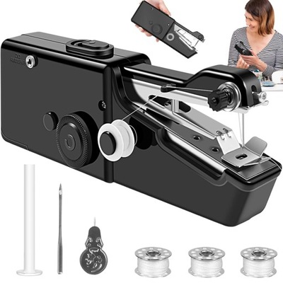 PRZENOŚNA MINI RĘCZNA MASZYNA DO SZYCIA ELEKTRYCZNA Z AKCESORIAMI DOMOWA