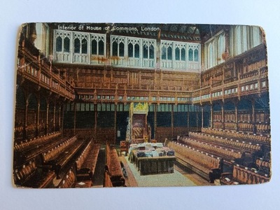 LONDYN, LONDON INTERIOR OF HOUSE OF COMMONS WESTMINSTER 10445 A